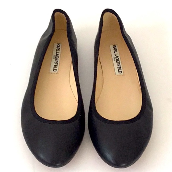 Karl Lagerfeld Shoes Karl Lagerfeld Parisleroux Black Ballerina